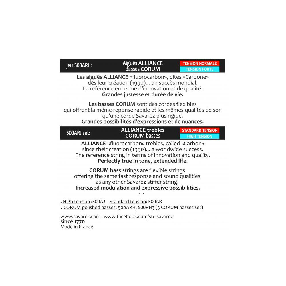 Savarez Alliance Corum 500ARJ