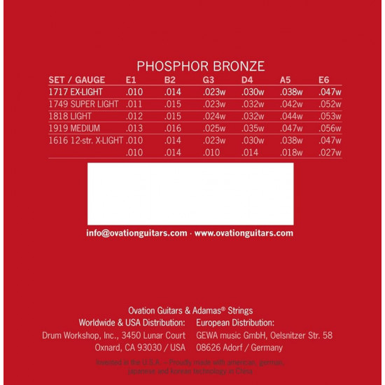 Adamas Historic Phosphore Bronze Extra light