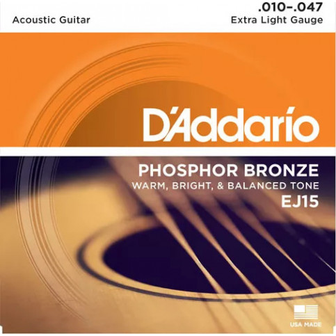 D'Addario EJ15 Phosphore Bronze XL 10-47