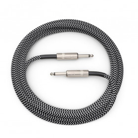 D'Addario Câble Jack 3m Custom Series tressé gris