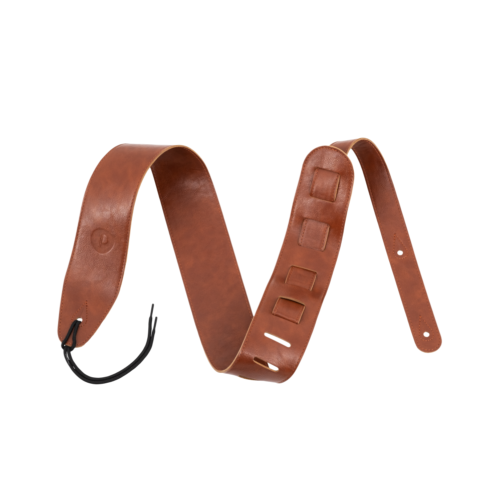 Sangle cuir pleine fleur marron 65mm Prodipe