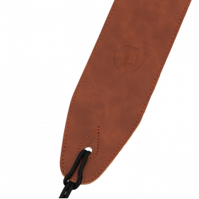 Sangle cuir pleine fleur marron 65mm Prodipe