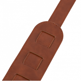 Sangle cuir pleine fleur marron 65mm Prodipe